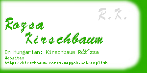 rozsa kirschbaum business card